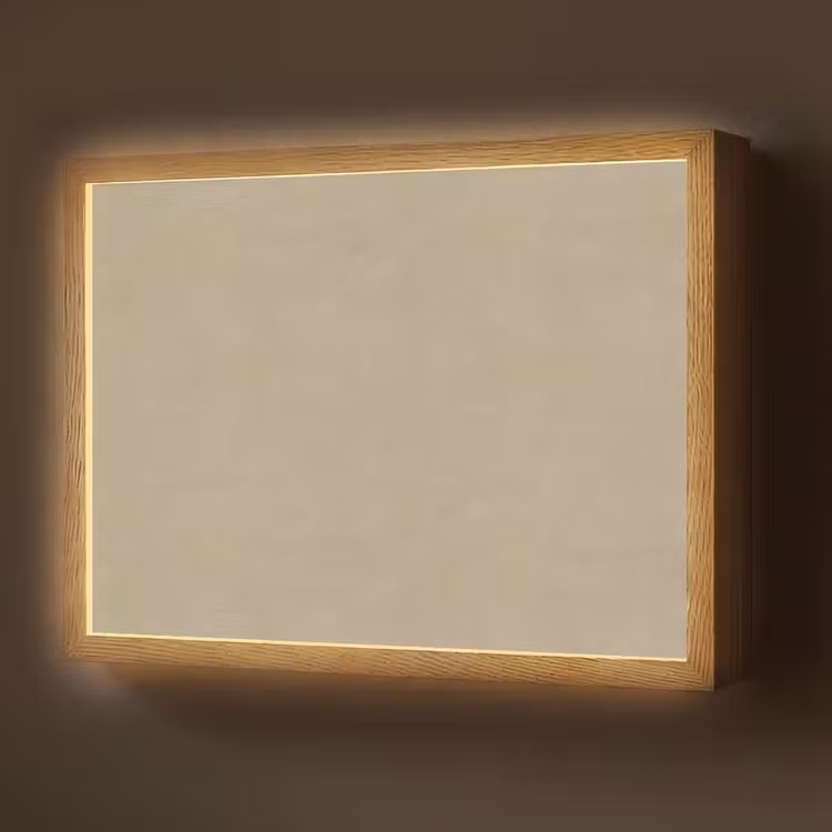 Lightbox - Wandlamp - Zandkleur - Korrelige structuur - Beton — 1