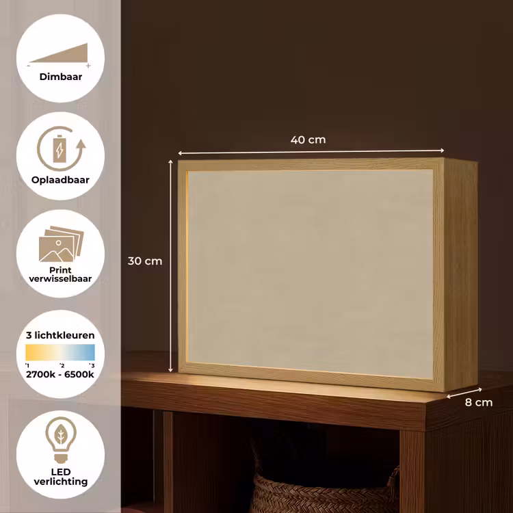 Lightbox - Wandlamp - Zandkleur - Korrelige structuur - Beton — 10