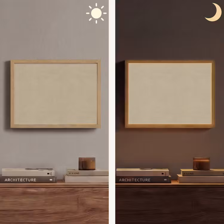 Lightbox - Wandlamp - Zandkleur - Korrelige structuur - Beton — 6