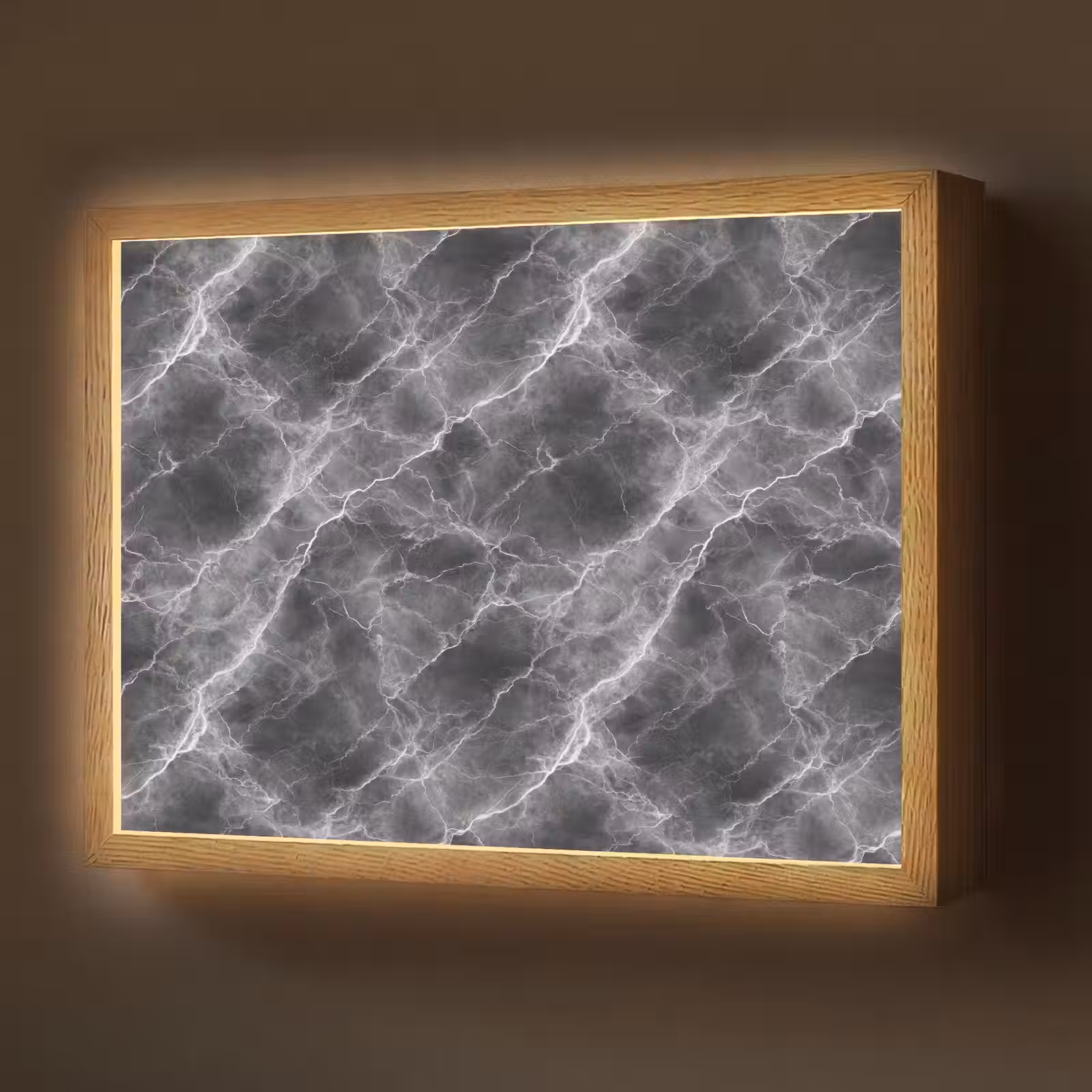 Lightbox - Wandlamp - Donkergrijs - Bliksem - Marmer — 1