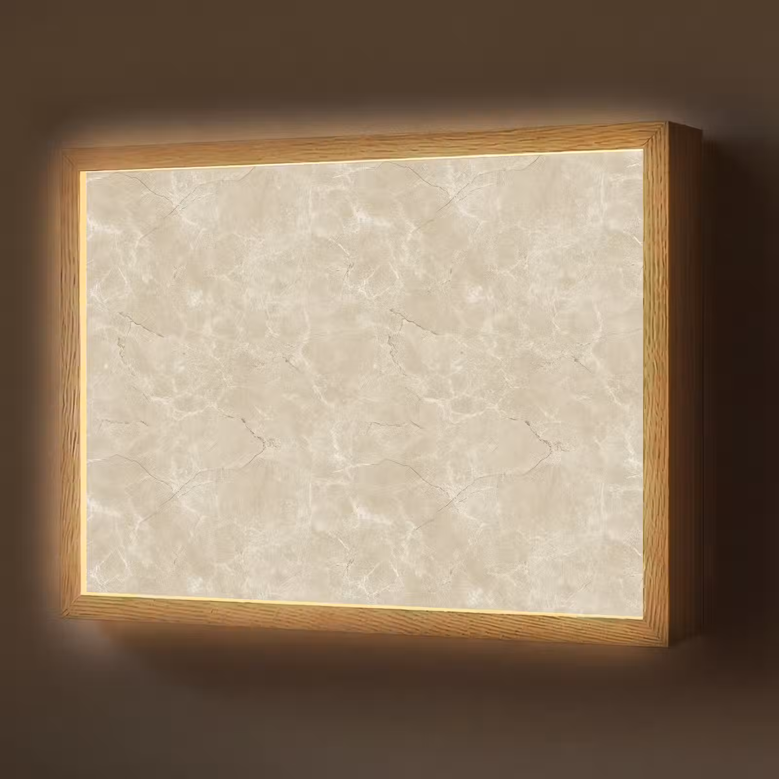 Lightbox - Wandlamp - Lichtbeige - Marmer - Diffusie adering — 1