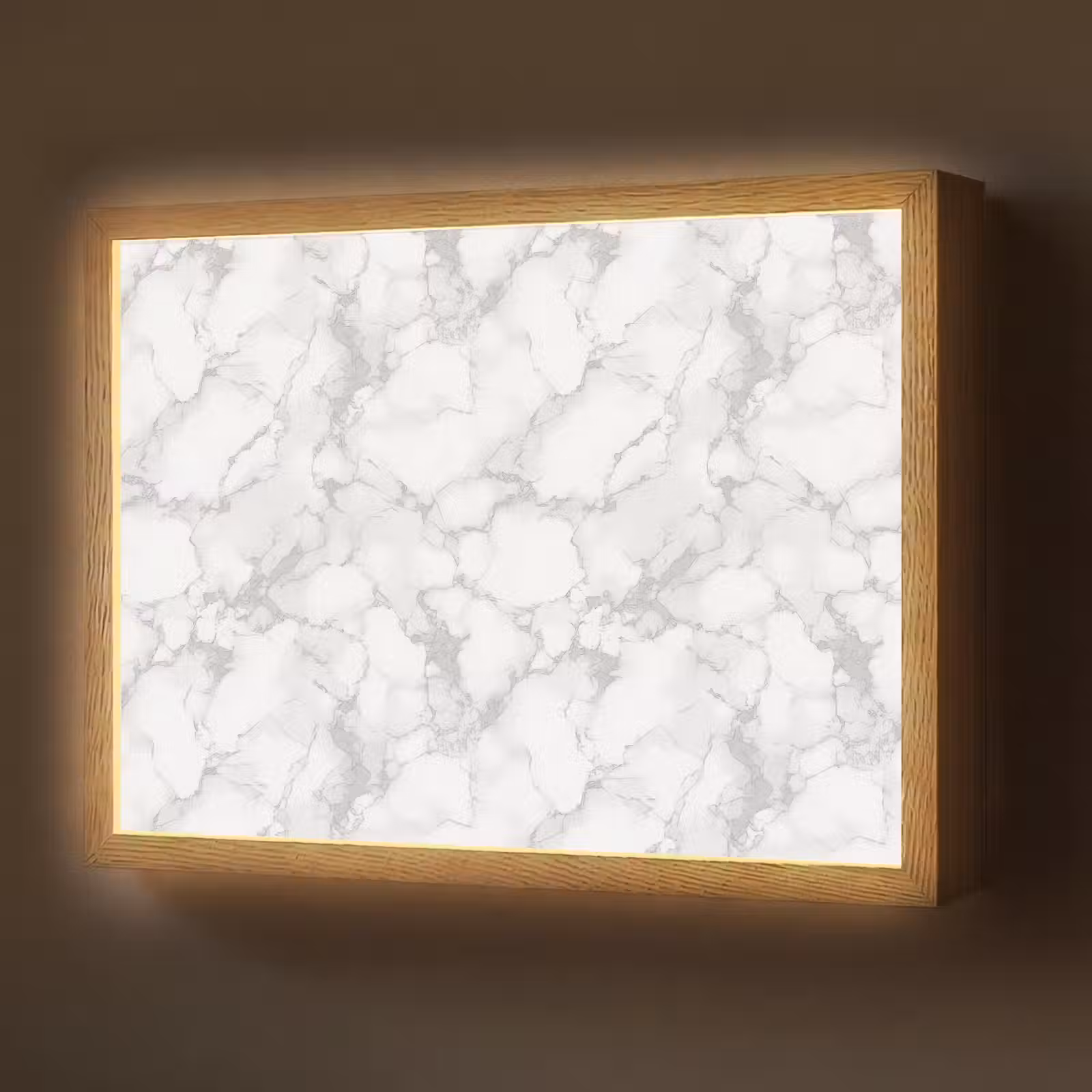 Lightbox - Wandlamp - Wit - Marmer - Grijs — 1