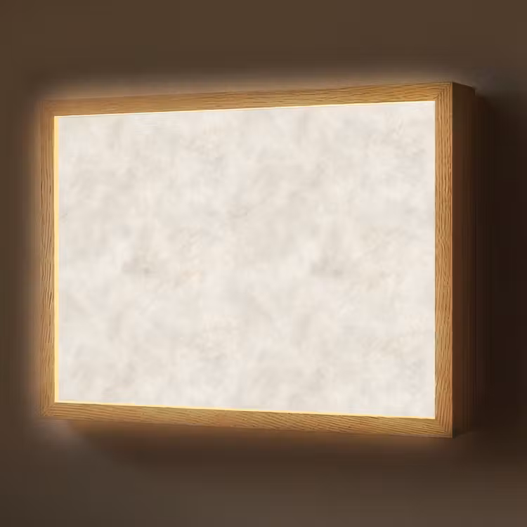 Lightbox - Wandlamp - Crèmebeige - Marmer - Aders — 1