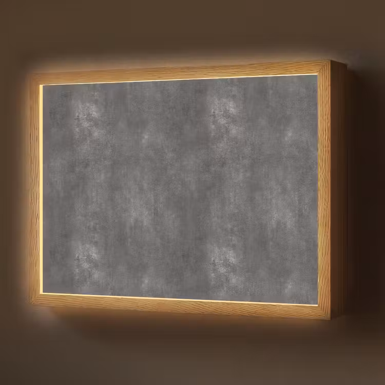 Lightbox - Wandlamp - Donkergrijs - Ruw - Beton — 1