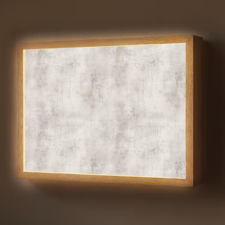 Lightbox - Wandlamp - Grijs - Beton - Verweerd — 1