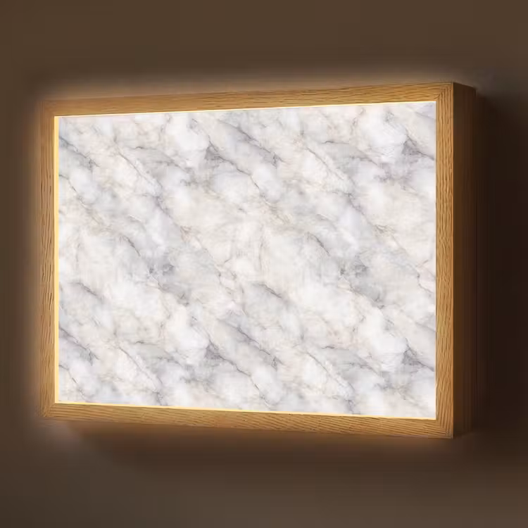 Lightbox - Wandlamp - Grijs - Marmer - Gedetailleerd — 1