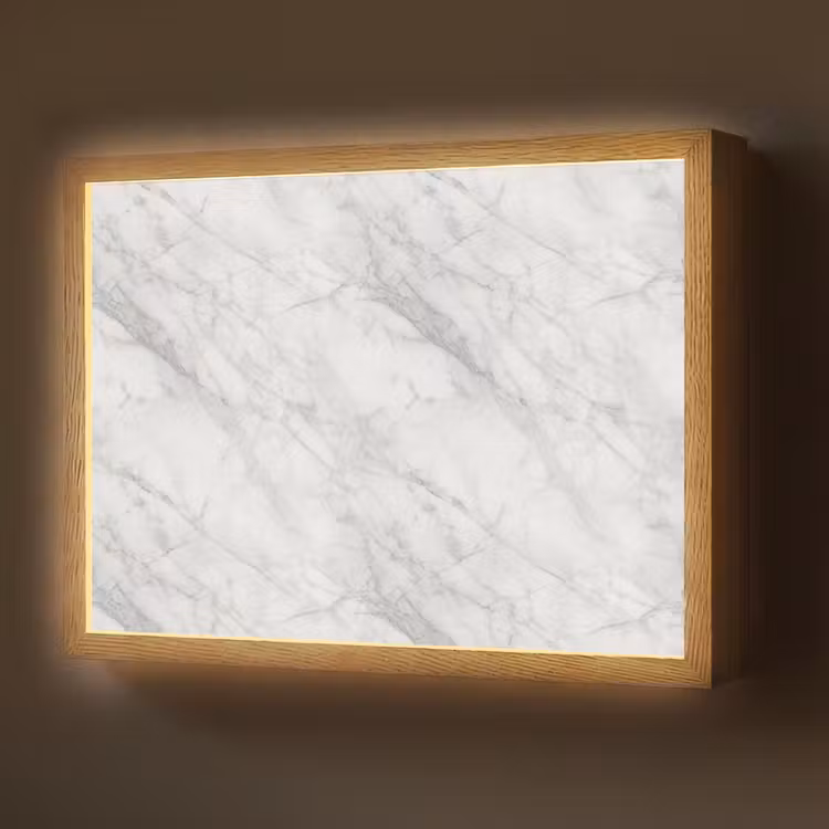 Lightbox - Wandlamp - Klassiek - Marmer - Grijs — 1