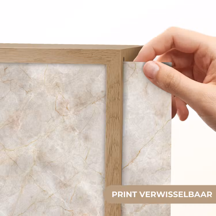 Lightbox - Wandlamp - Lichtbeige - Goudbruine Nerven - Marmer — 5