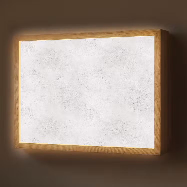Lightbox - Wandlamp - Lichtgrijs - Betonstructuur - Subtiel — 1
