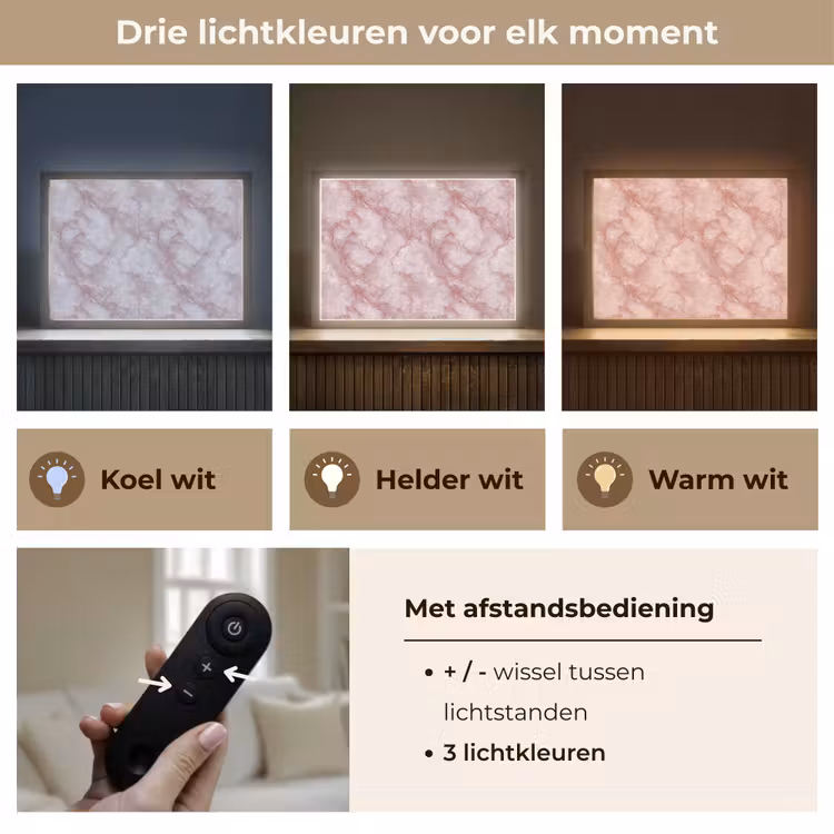 Lightbox - Wandlamp - Roze - Kwartsmarmer - Aders — 8