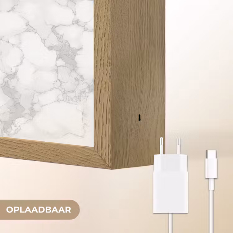 Lightbox - Wandlamp - Wit - Marmer - Grijs — 7