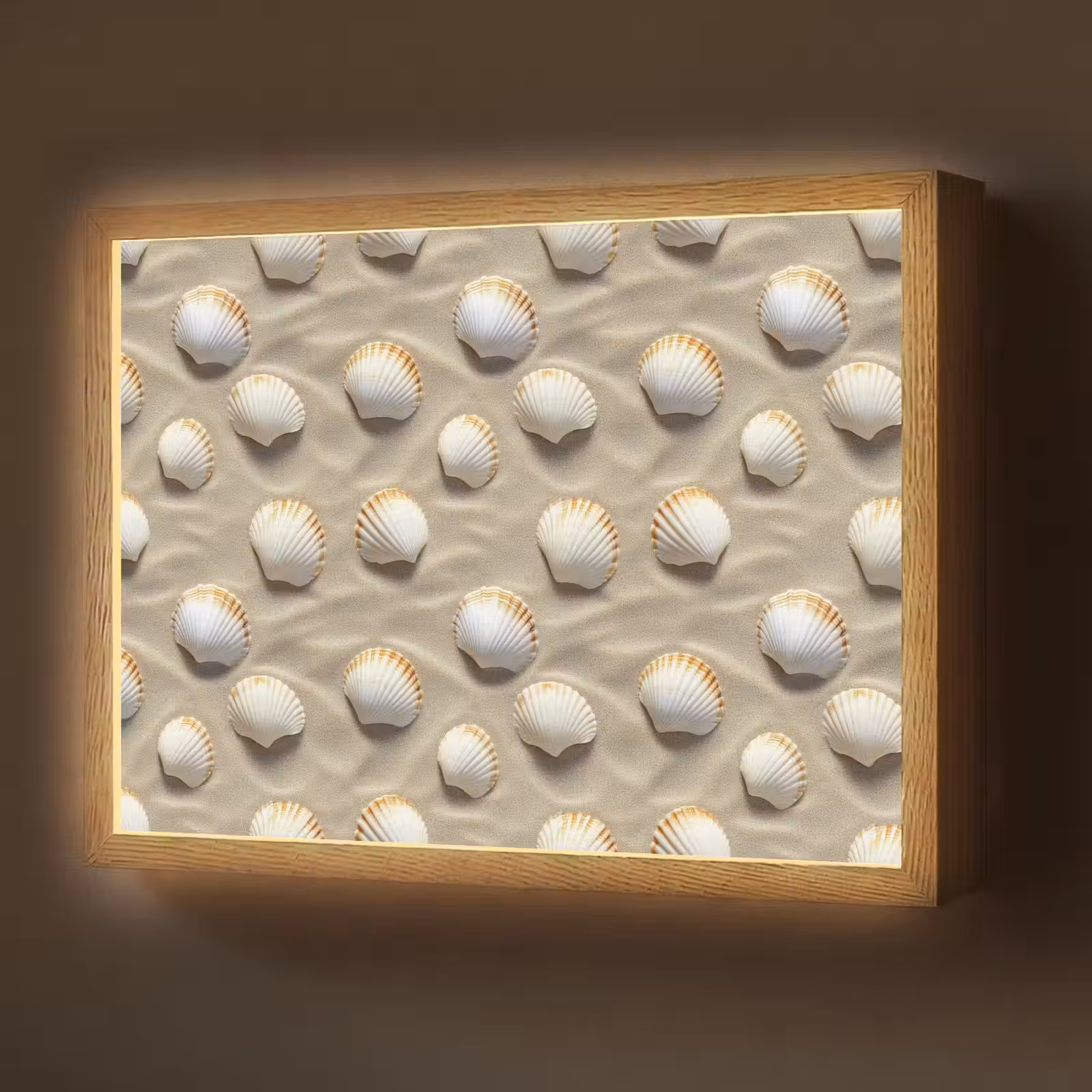 Lightbox - Wandlamp - Schelpen - Zand - Maritiem — 1