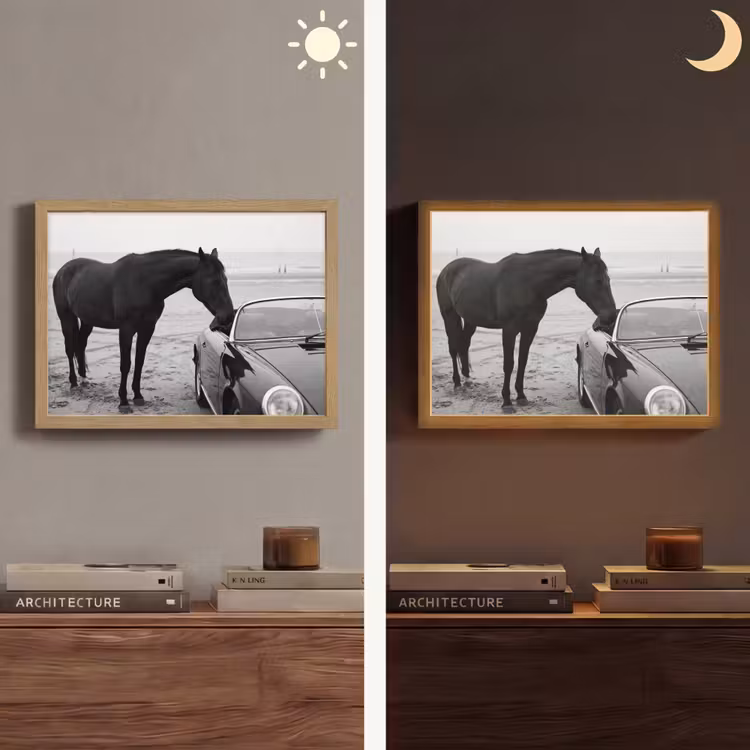 Lightbox - Wandlamp - Paard - Auto - Zwart - Wit — 6