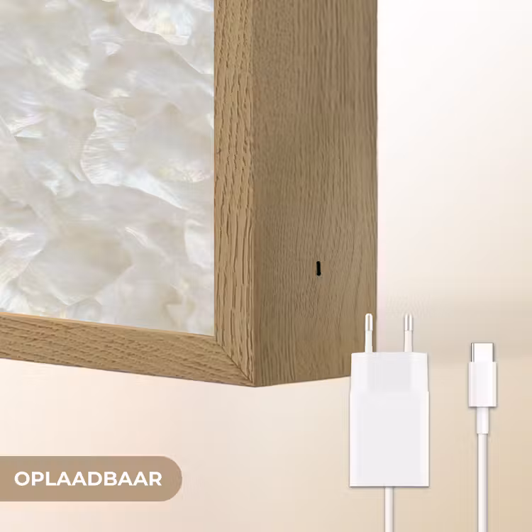 Lightbox - Wandlamp - Parelmoerglans - Wit - Schelp — 7
