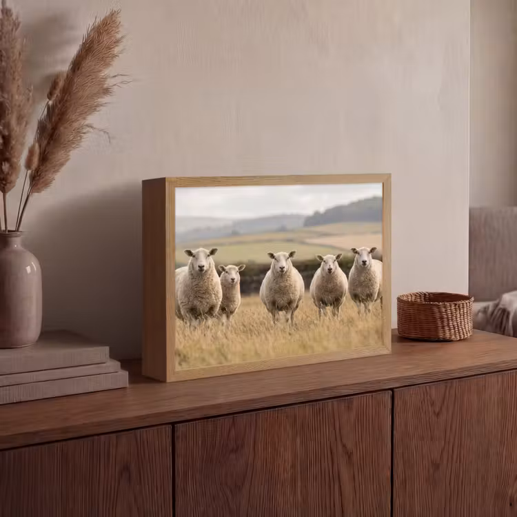 Lightbox - Wandlamp - Schapen - Weidenlandschap - Heuvels — 4