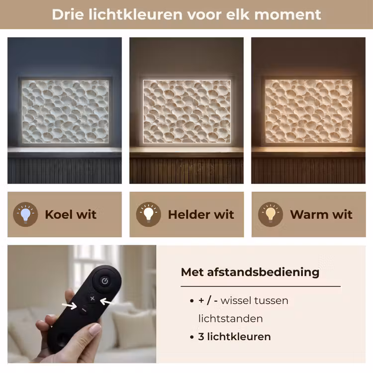 Lightbox - Wandlamp - Schelpen - Waaiervorm - Wit — 8