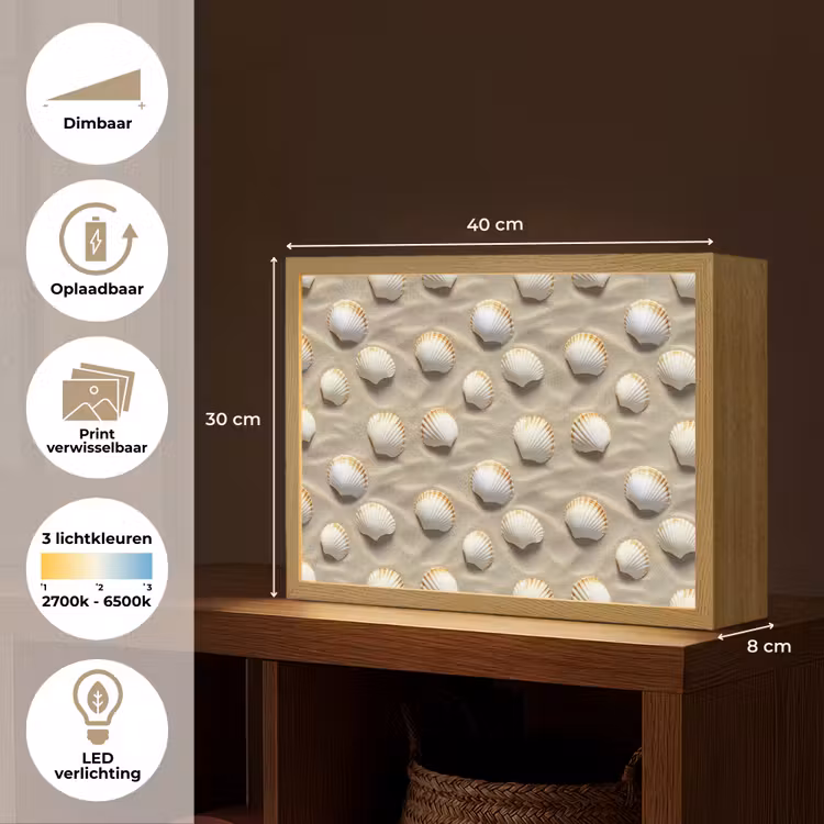 Lightbox - Wandlamp - Schelpen - Zand - Maritiem — 10