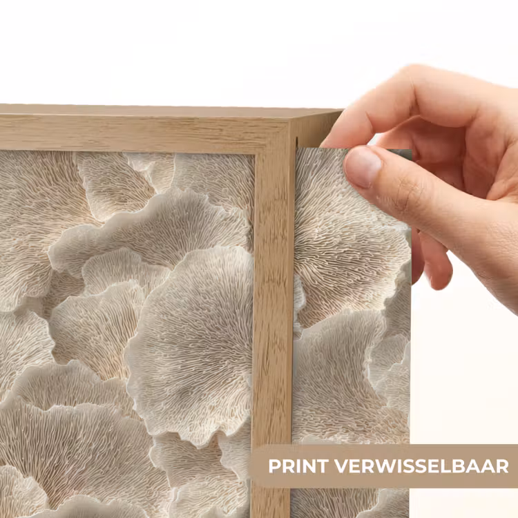 Lightbox - Wandlamp - Waaierstructuren - Beige - Vezeltextuur — 5