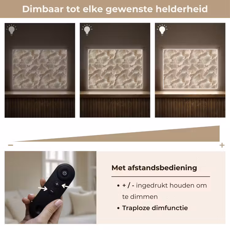 Lightbox - Wandlamp - Waaierstructuren - Beige - Vezeltextuur — 9