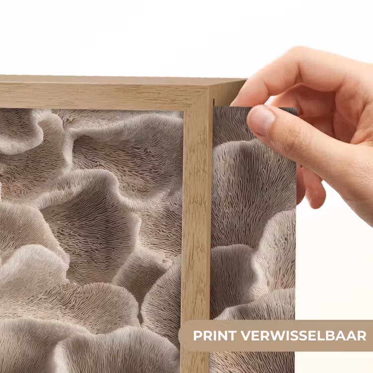 Lightbox - Wandlamp - Waaiervorm - Beige - Vezel textuur — 5