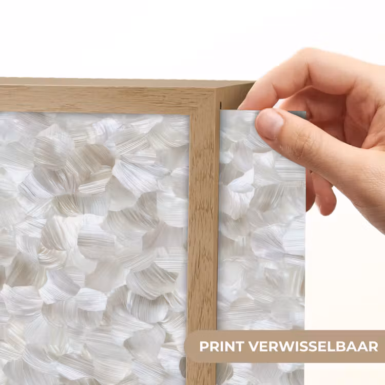 Lightbox - Wandlamp - Wit - Penseelstreken - Reliëfeffect — 5