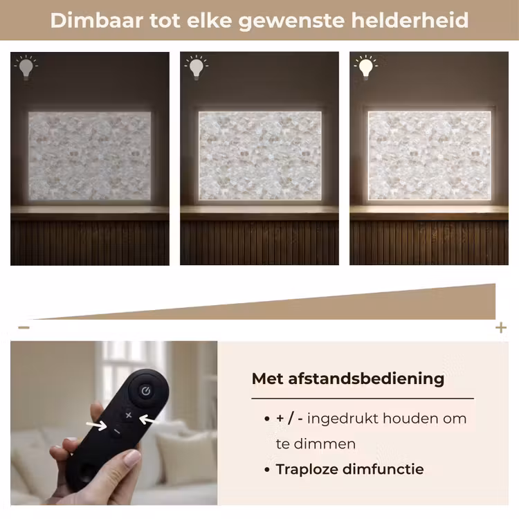 Lightbox - Wandlamp - Wit - Penseelstreken - Reliëfeffect — 9