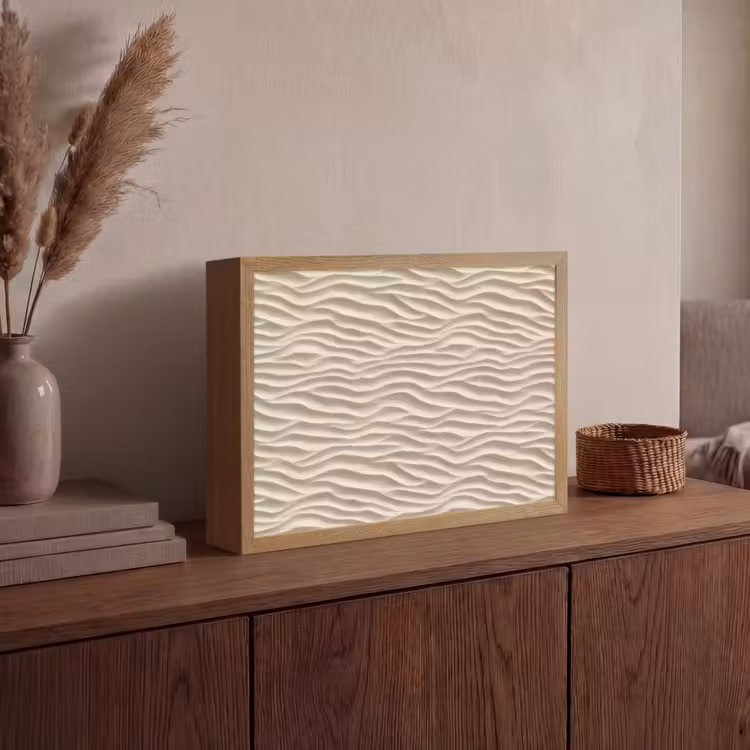 Lightbox - Wandlamp - Zand - Golven - Beige — 4