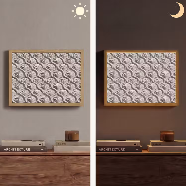 Lightbox - Wandlamp - Zand - Schelpenvorm - Grijs — 6
