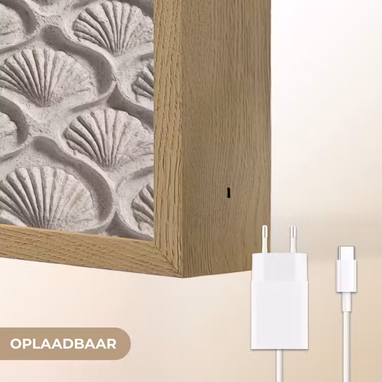 Lightbox - Wandlamp - Zand - Schelpenvorm - Grijs — 7