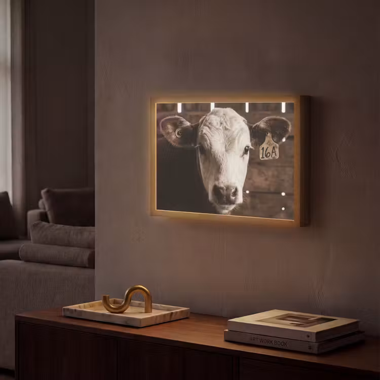 Lightbox - Wandlamp - Kalf - Oormerk - Houten stal — 2