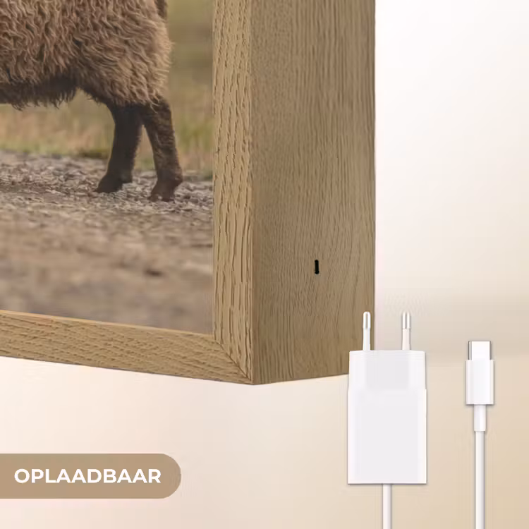 Lightbox - Wandlamp - Schapen - Bruin - Wit - Grindpad — 7