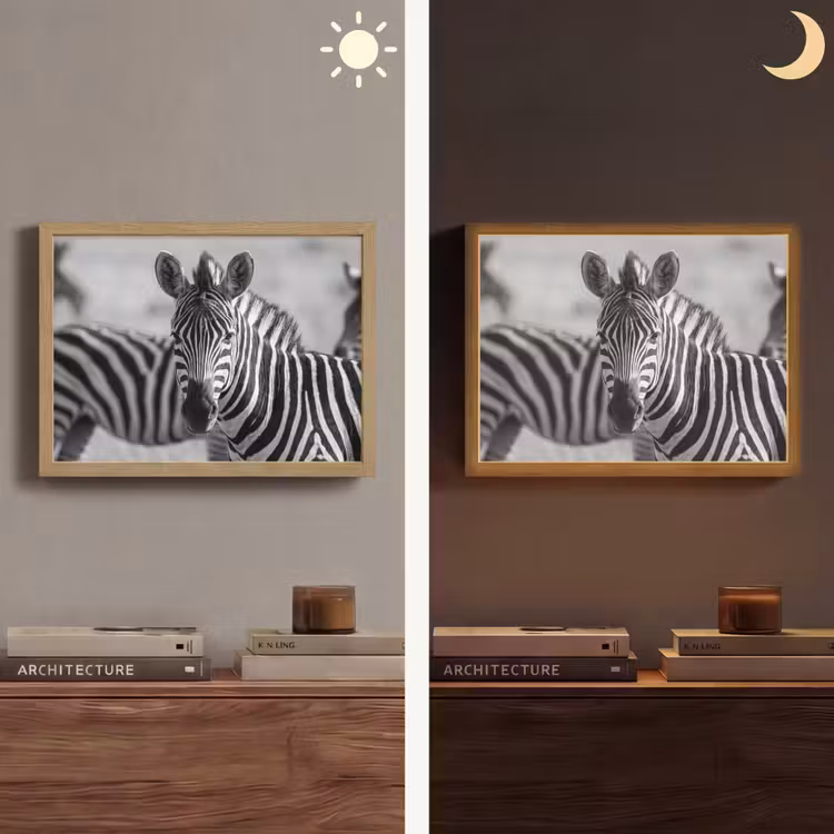 Lightbox - Wandlamp - Zebra's - Zwart - Wit — 6