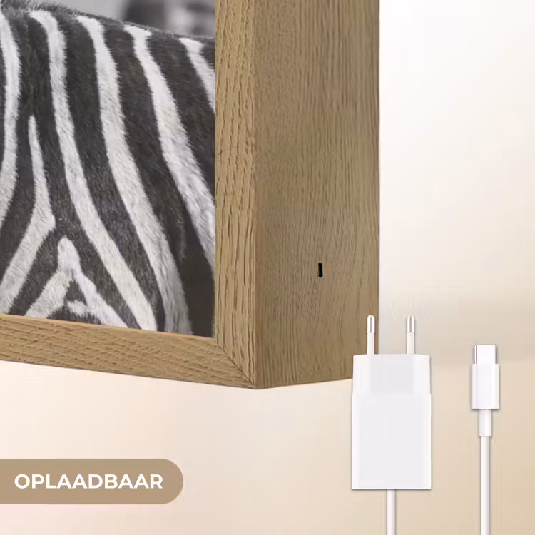 Lightbox - Wandlamp - Zebra's - Zwart - Wit — 7