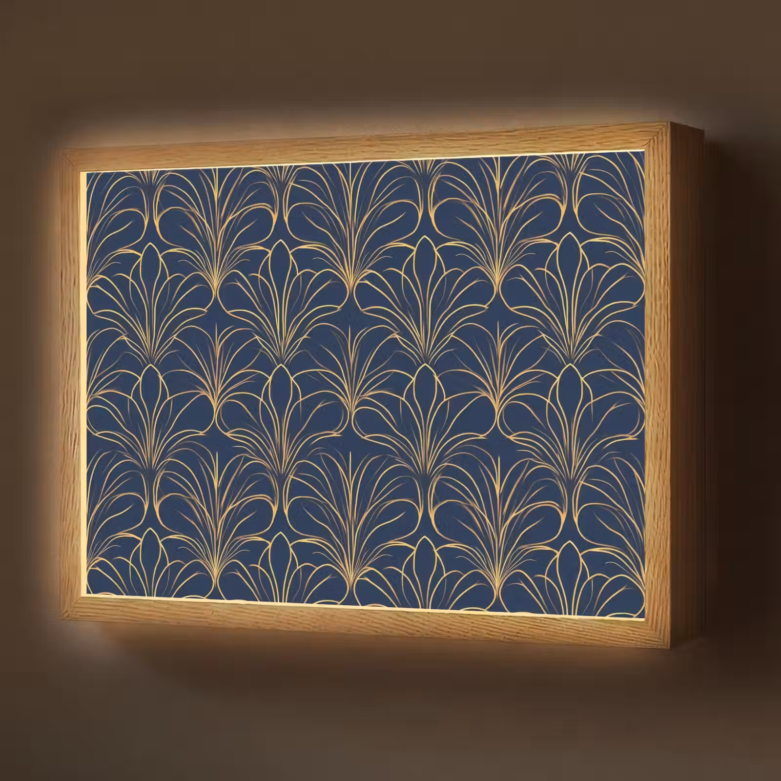 Lightbox - Wandlamp - Deco - Waaier - Blauw — 1