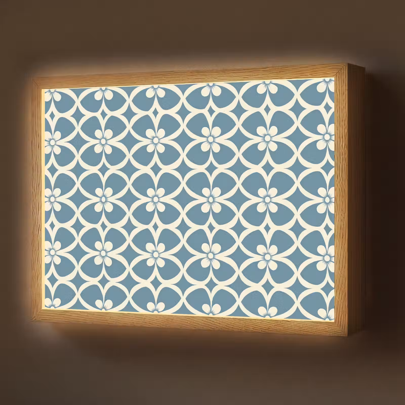 Lightbox - Wandlamp - Patroon - Symmetrisch - Blauw — 1