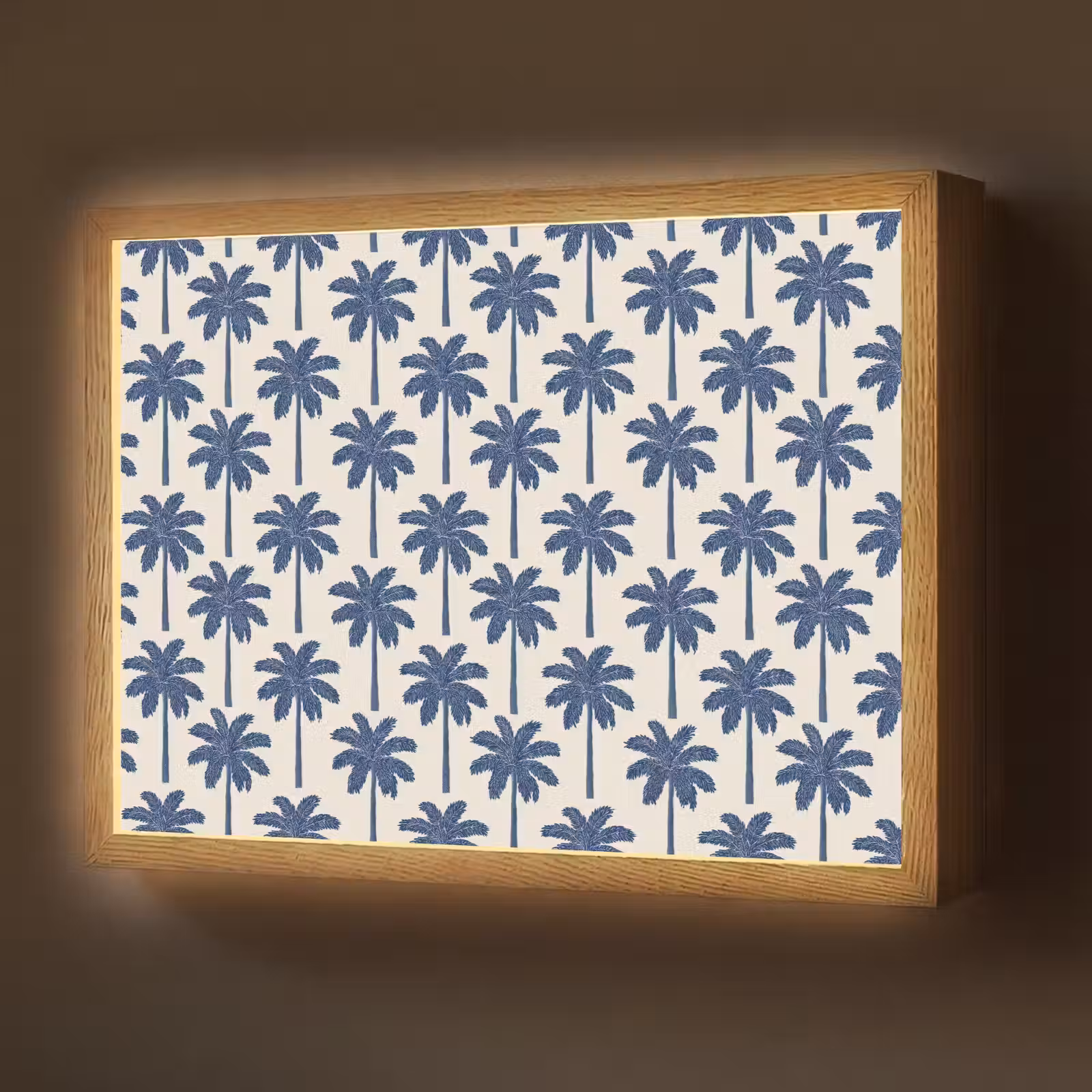 Lightbox - Wandlamp - Symmetrisch - Palm - Blauw — 1