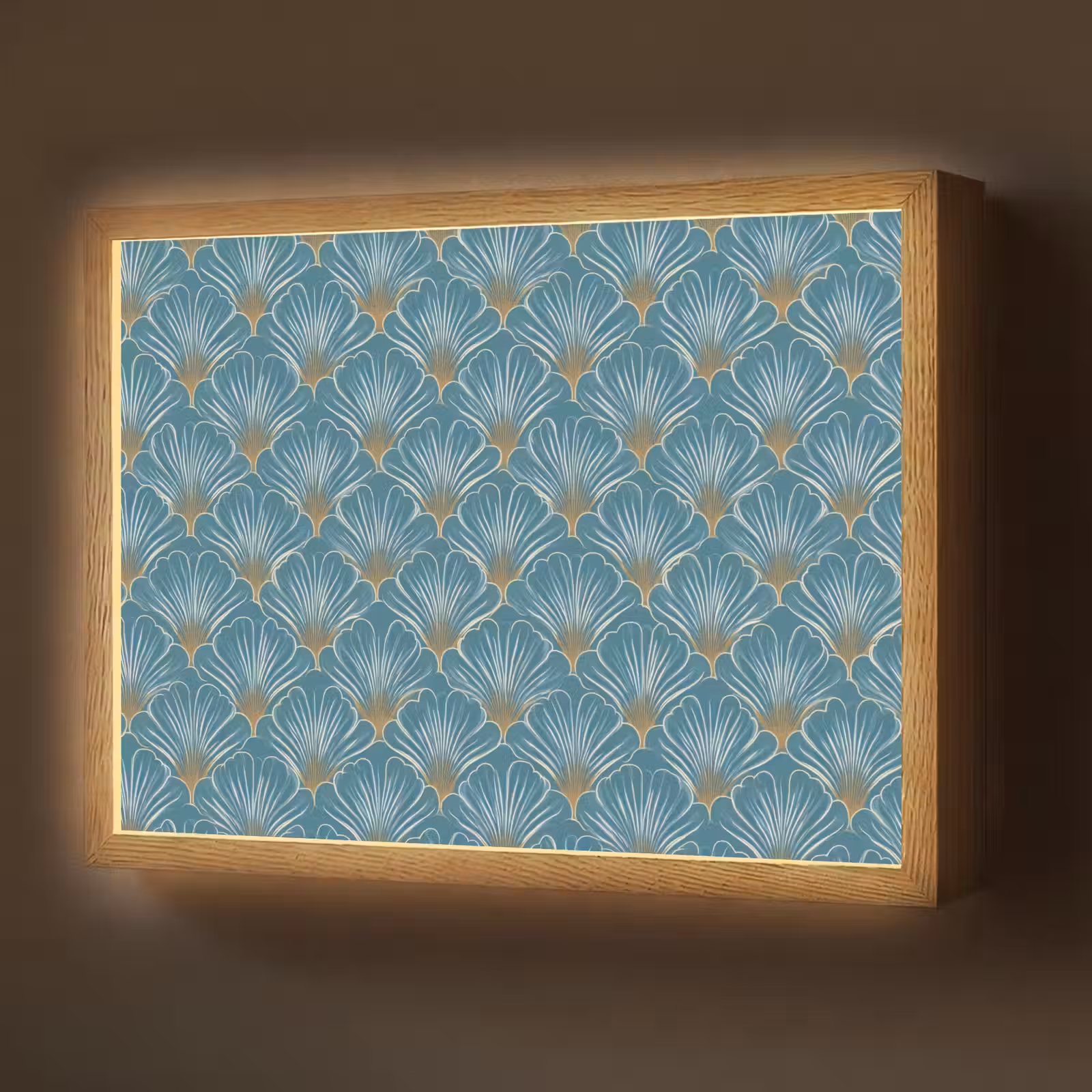 Lightbox - Wandlamp - Symmetrisch - Patroon - Blauw — 1