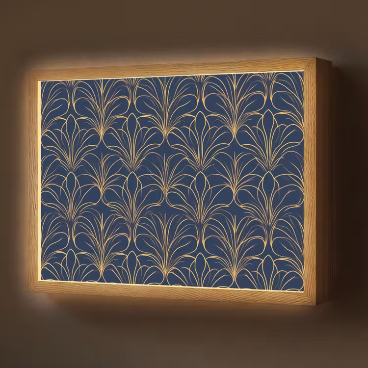 Lightbox - Wandlamp - Deco - Waaier - Blauw — 1