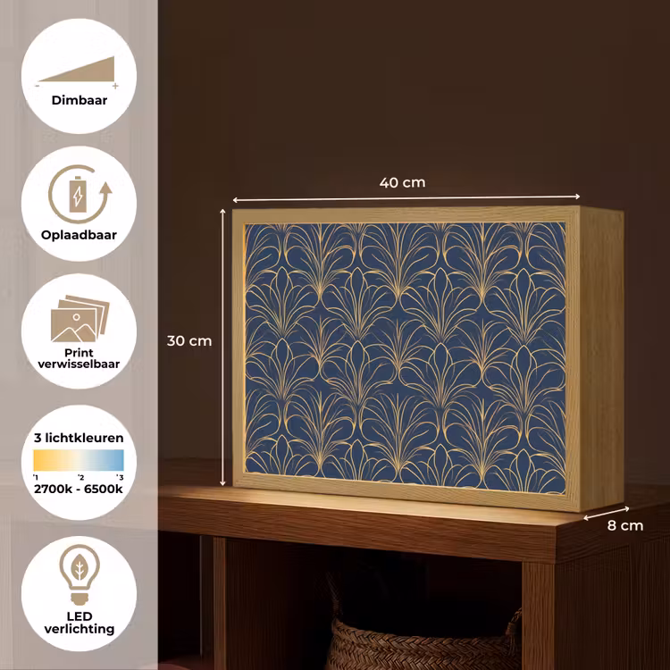 Lightbox - Wandlamp - Deco - Waaier - Blauw — 10
