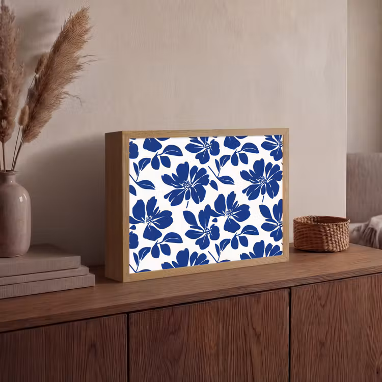 Lightbox - Wandlamp - Floraal - Modern - Blauw — 4
