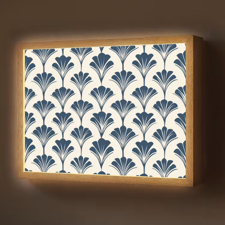 Lightbox - Wandlamp - Klassiek - Motief - Blauw — 1