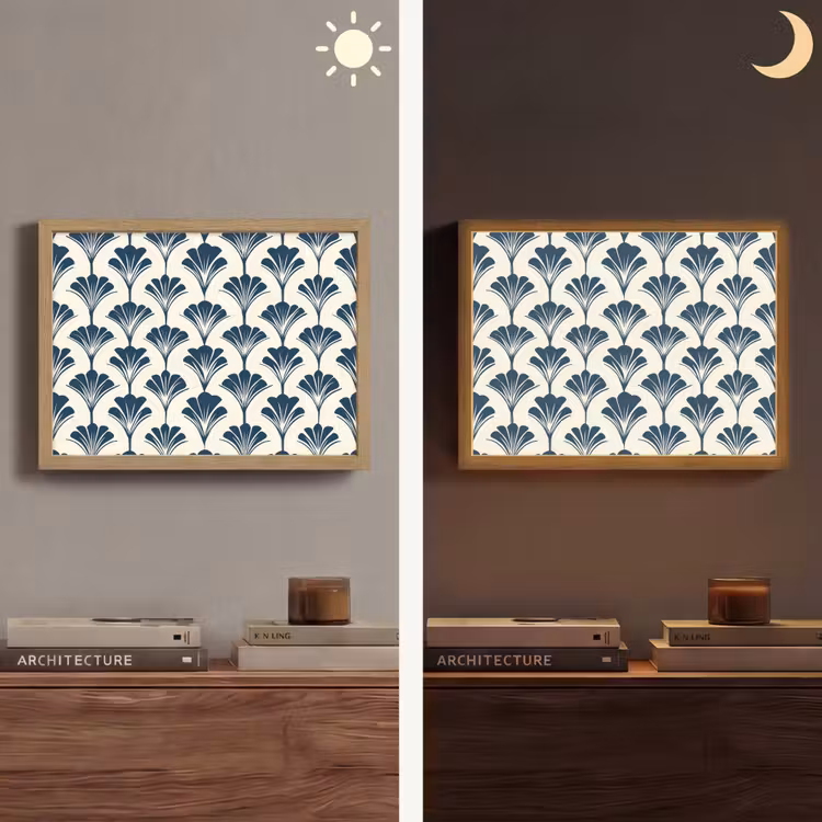 Lightbox - Wandlamp - Klassiek - Motief - Blauw — 6