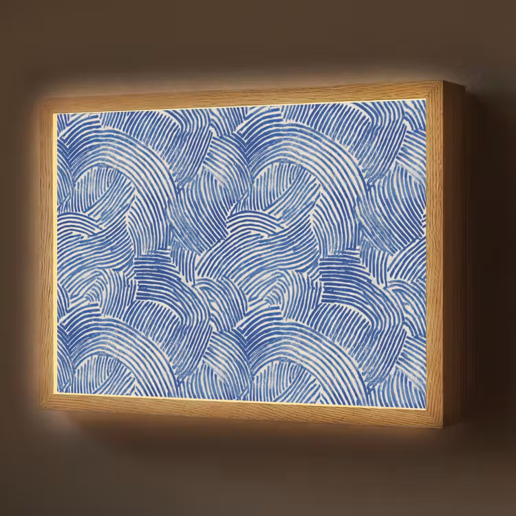 Lightbox - Wandlamp - Modern - Abstract - Blauw — 1