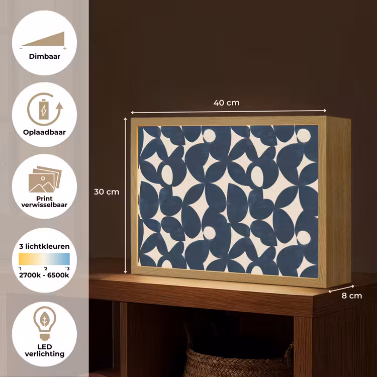 Lightbox - Wandlamp - Modern - Geometrisch - Blauw — 10