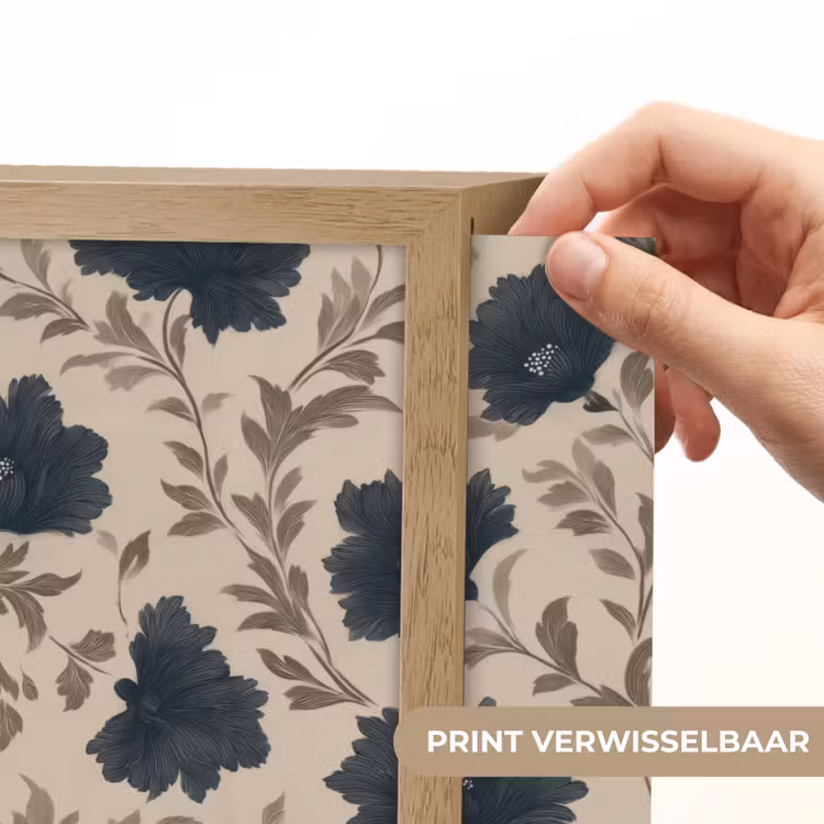 Lightbox - Wandlamp - Motief - Bloemen - Zwart - Beige — 5