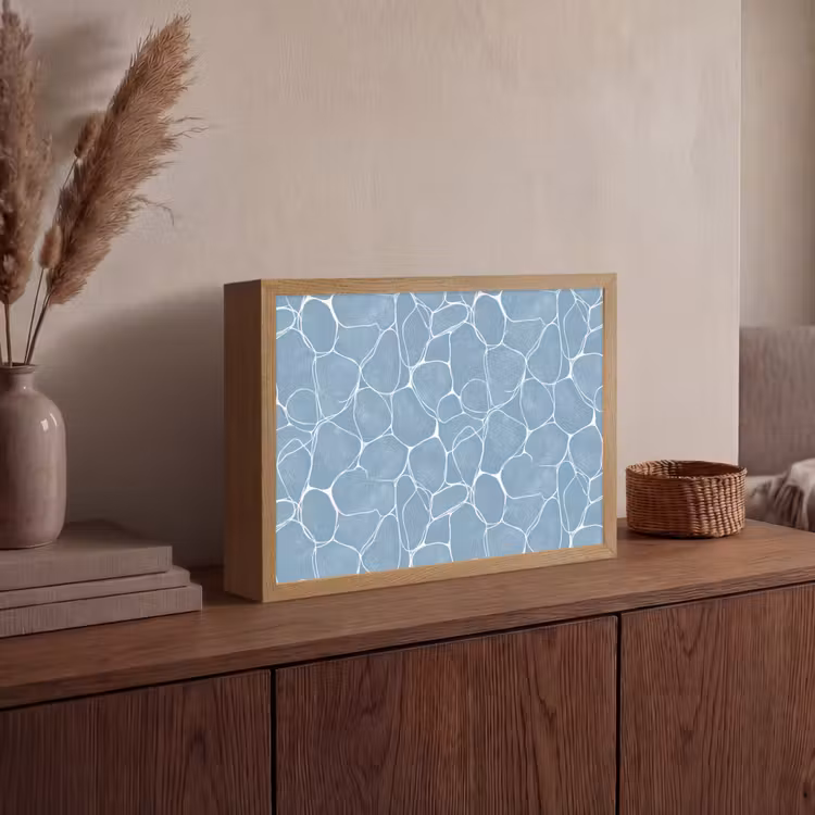 Lightbox - Wandlamp - Organisch - Patroon - Blauw — 4