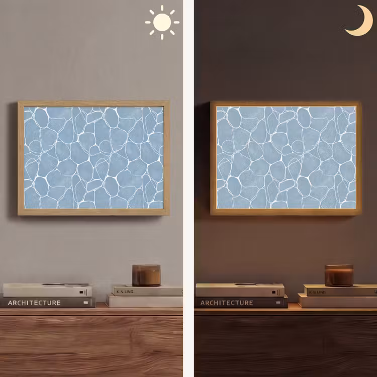 Lightbox - Wandlamp - Organisch - Patroon - Blauw — 6