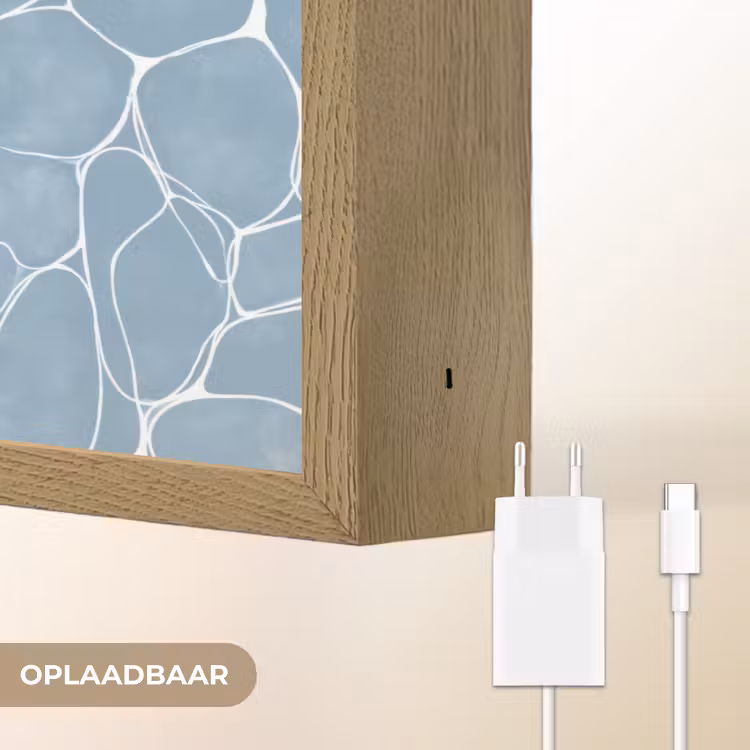 Lightbox - Wandlamp - Organisch - Patroon - Blauw — 7