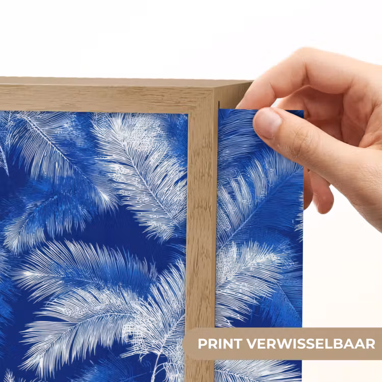 Lightbox - Wandlamp - Palmblad - Patroon - Blauw — 5
