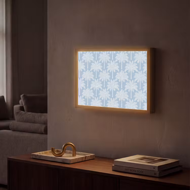 Lightbox - Wandlamp - Palmboom - Modern - Blauw — 2